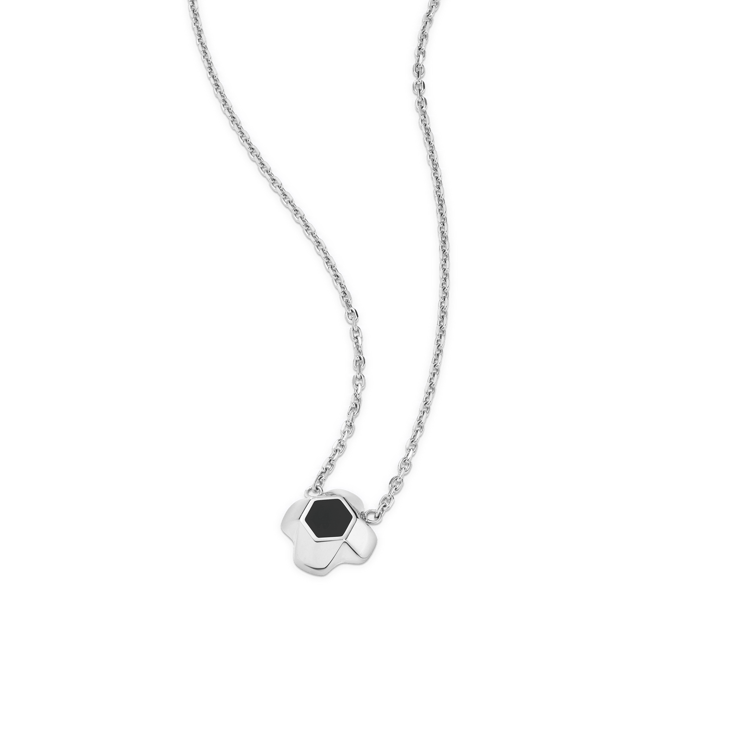 North Star Necklace 1 Small Black Enamel Silver