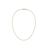 Daniel WellingtonのTide Mesh Necklace Gold 1.8。1.8mm幅の細身のゴールドメッシュチェーンとロブスタークラスプが、白い背景に映えるミニマルなデザインです。