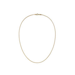 Daniel WellingtonのTide Mesh Necklace Gold 1.8。1.8mm幅の細身のゴールドメッシュチェーンとロブスタークラスプが、白い背景に映えるミニマルなデザインです。