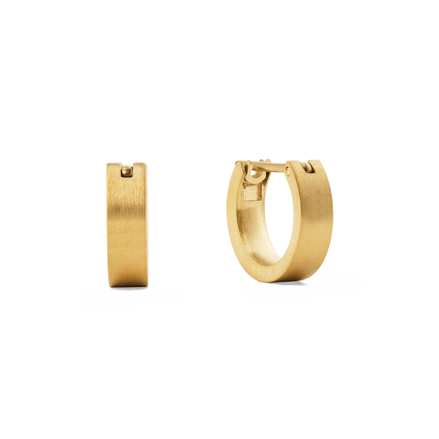 Line Earrings Brushed Gold 3.5mm
