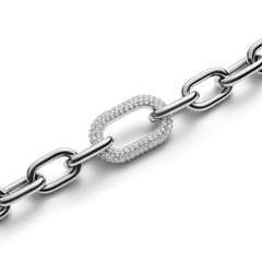 Crystal Link Bracelet Silver
