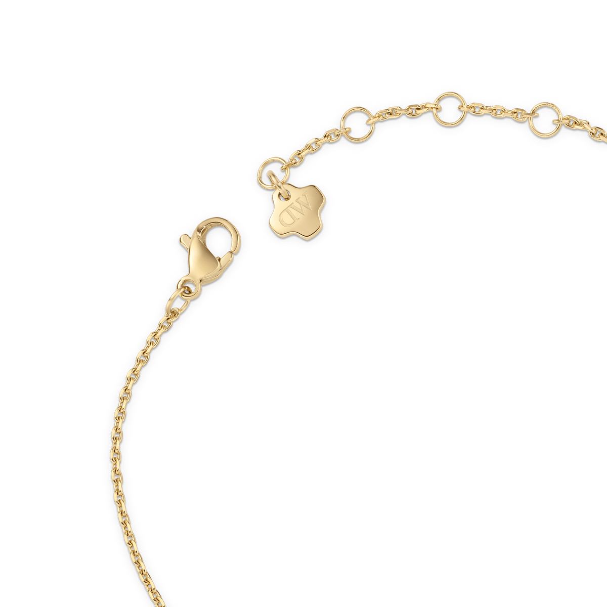 North Star Bracelet 1 Medium White Enamel Gold