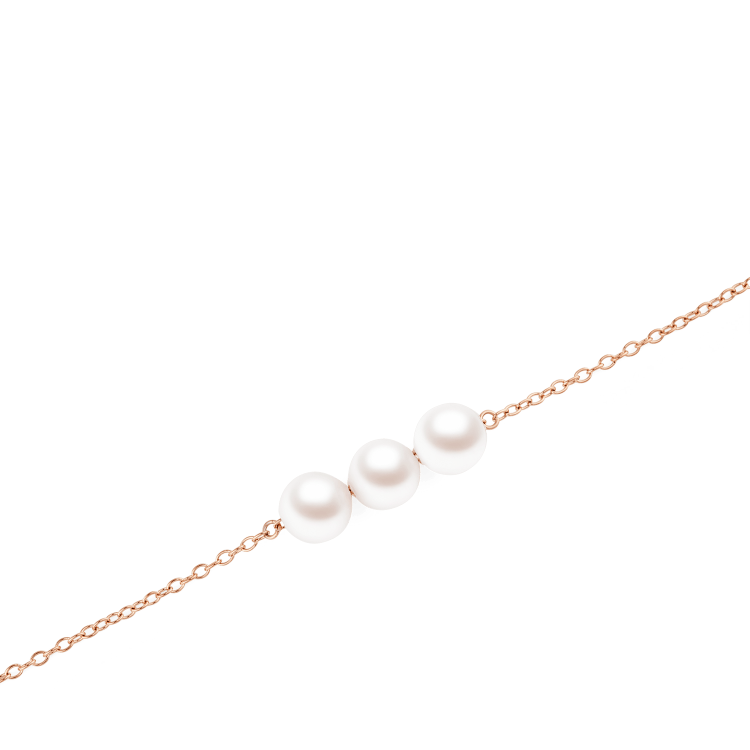 Pearl Trio Bracelet Rose Gold