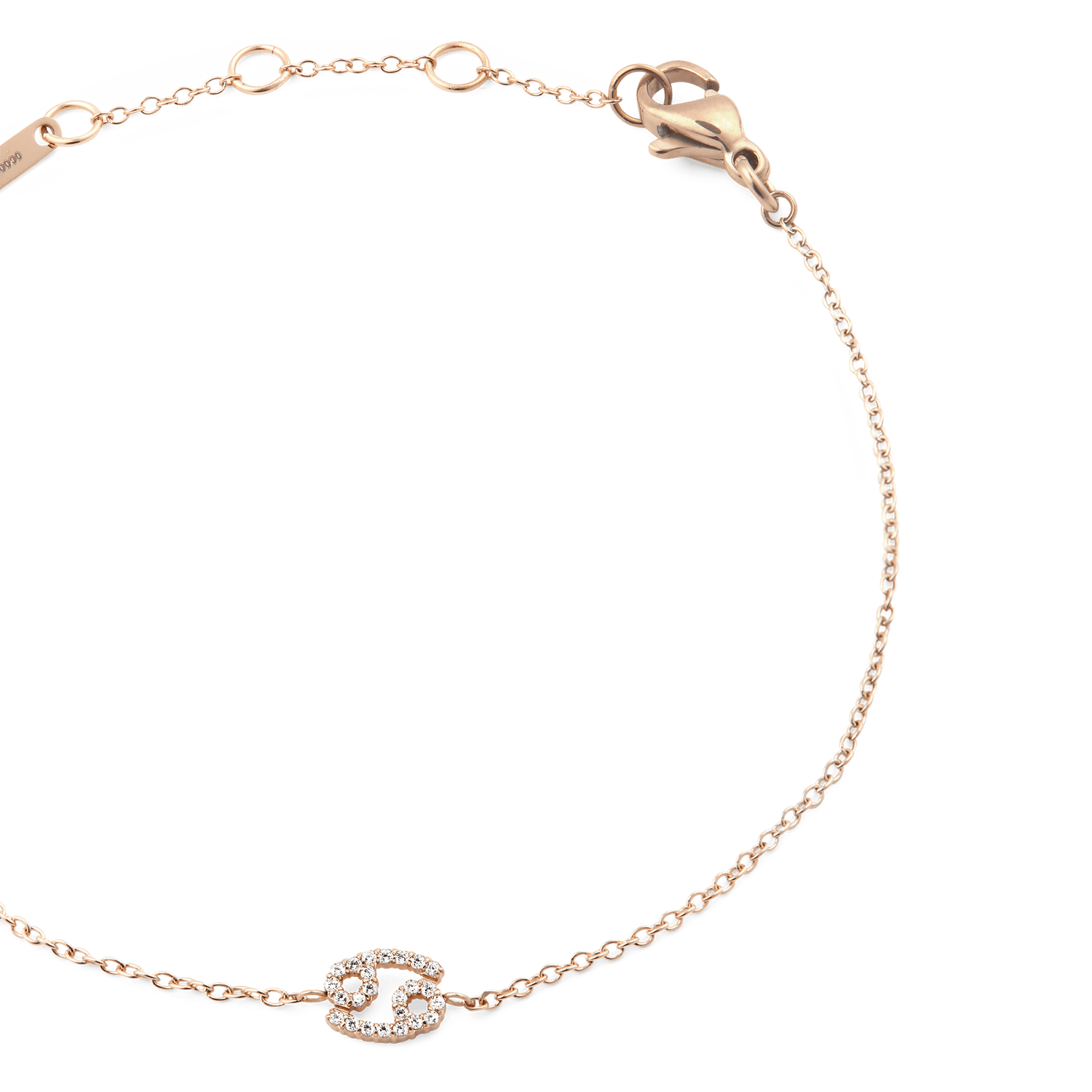 Crystal Zodiac Chain Bracelet Rose Gold