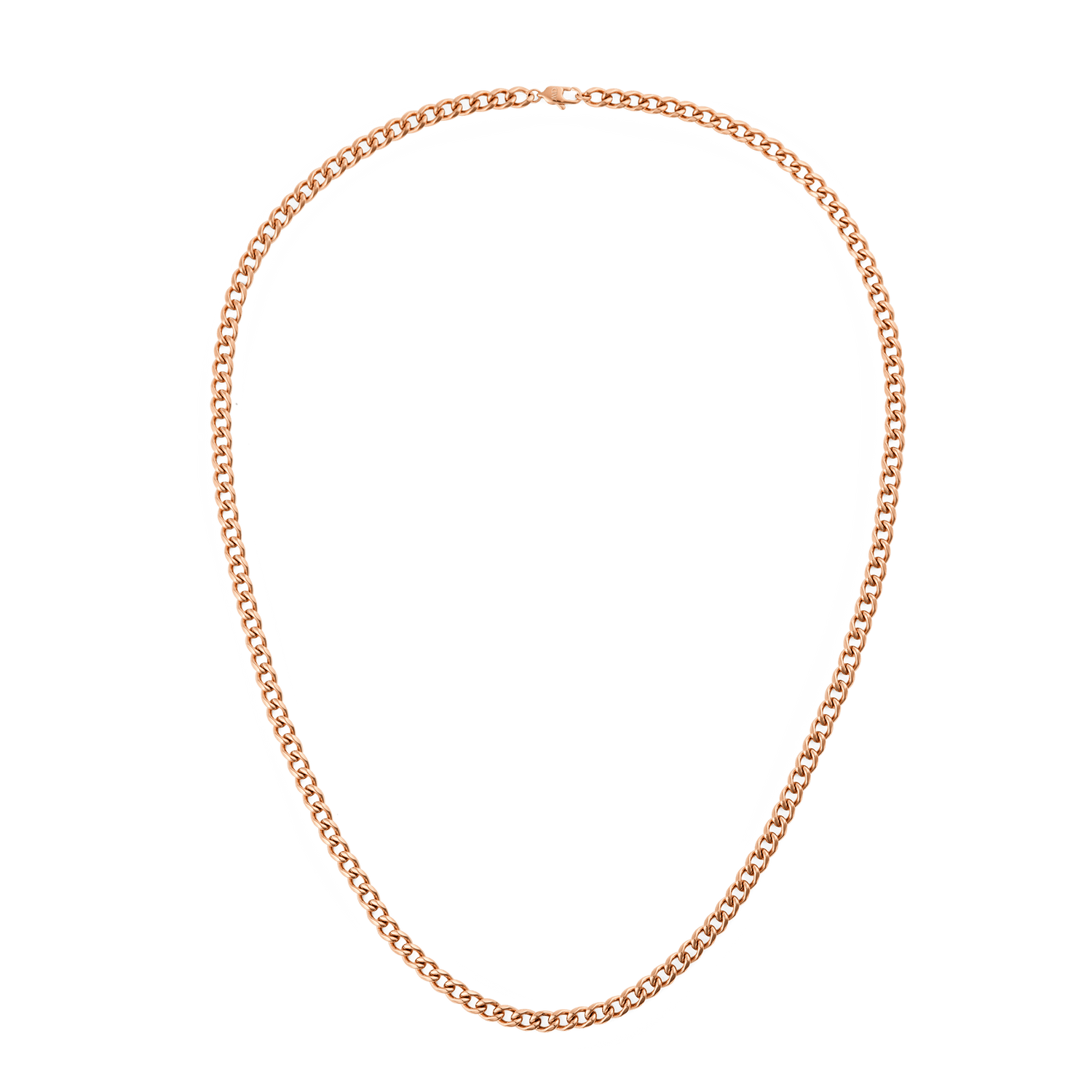 Ellipse 4mm Necklace Rose Gold