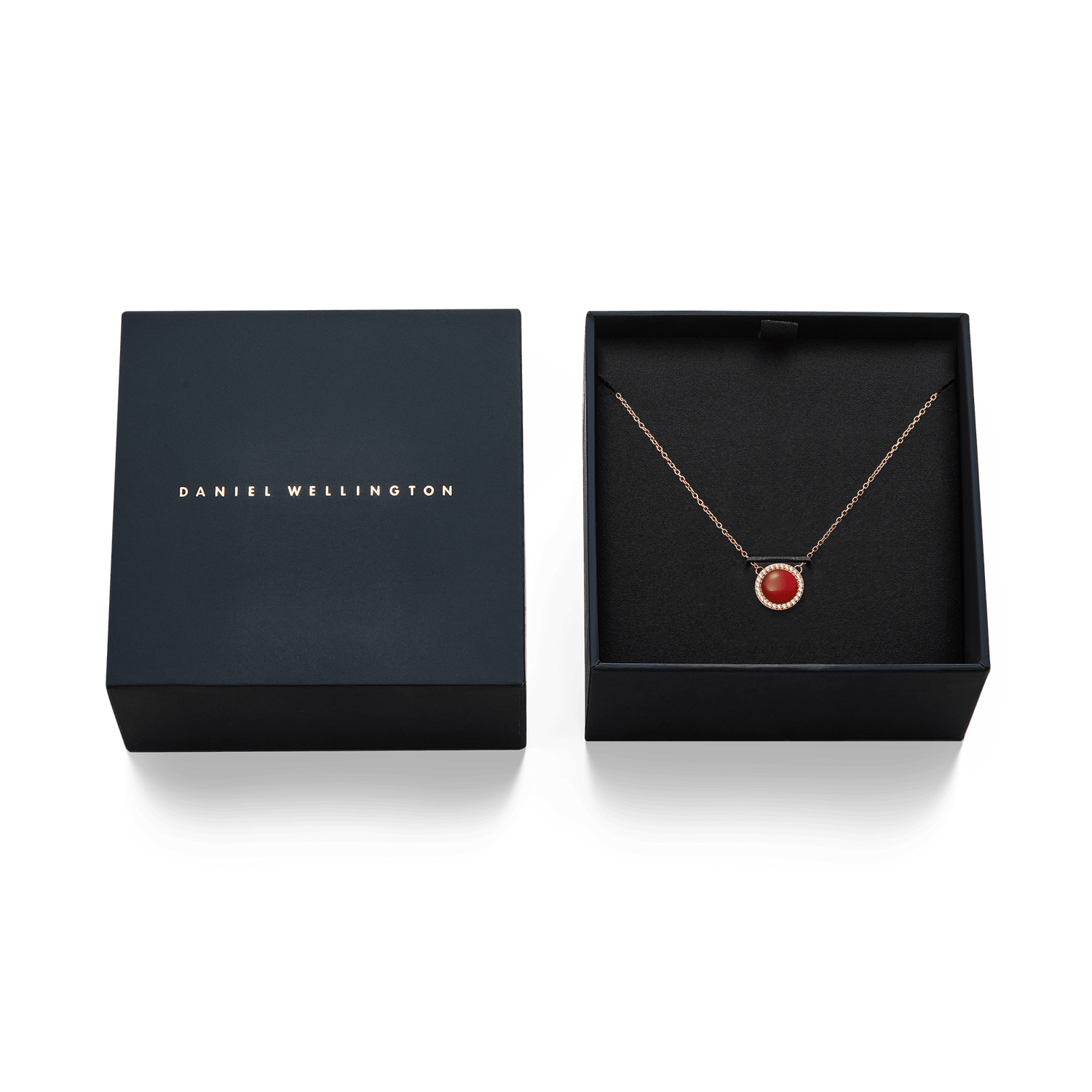 Audrey Necklace  Red Agathe Rose Gold