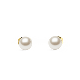 ダニエルウェリントンのパールスタッドピアス ゴールドの商品画像です。ホワイトパールとゴールドのセッティングが美しく映える、シンプルで上品なデザインのピアスです。