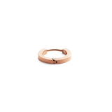 ダニエルウェリントンのフープピアス「Hoop Earring Rose Gold」の単体画像です。フラットに磨き上げられたローズゴールドのフープピアスを斜め上から撮影しており、ヒンジ式クラスプのディテールが確認できます。