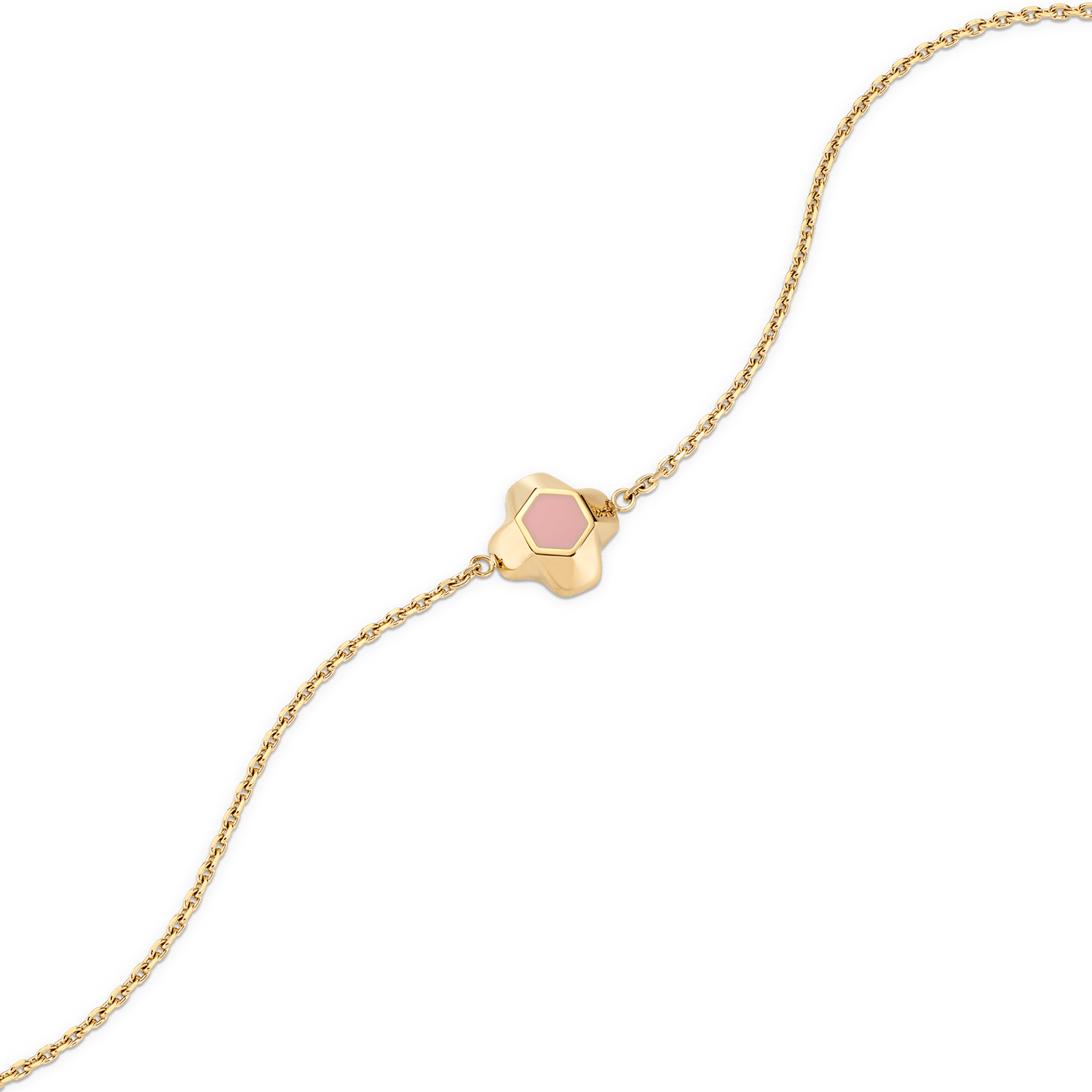 North Star Bracelet 1 Small Apricot Enamel Gold