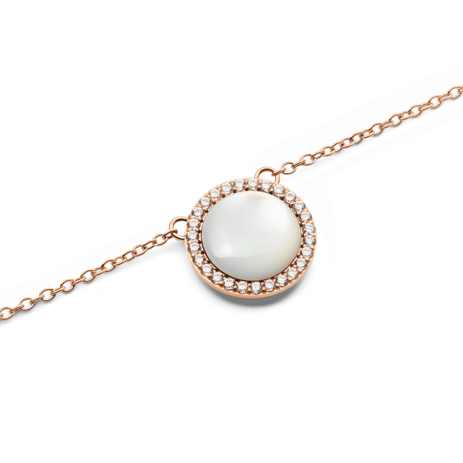 Audrey Necklace Mother of Pearl Rose Gold