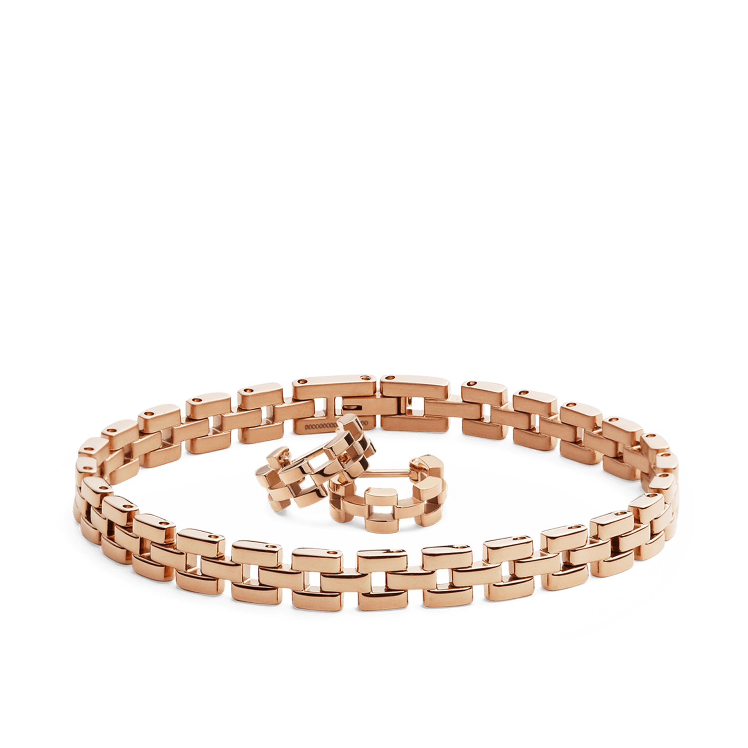 Crystal Link Set Rose Gold