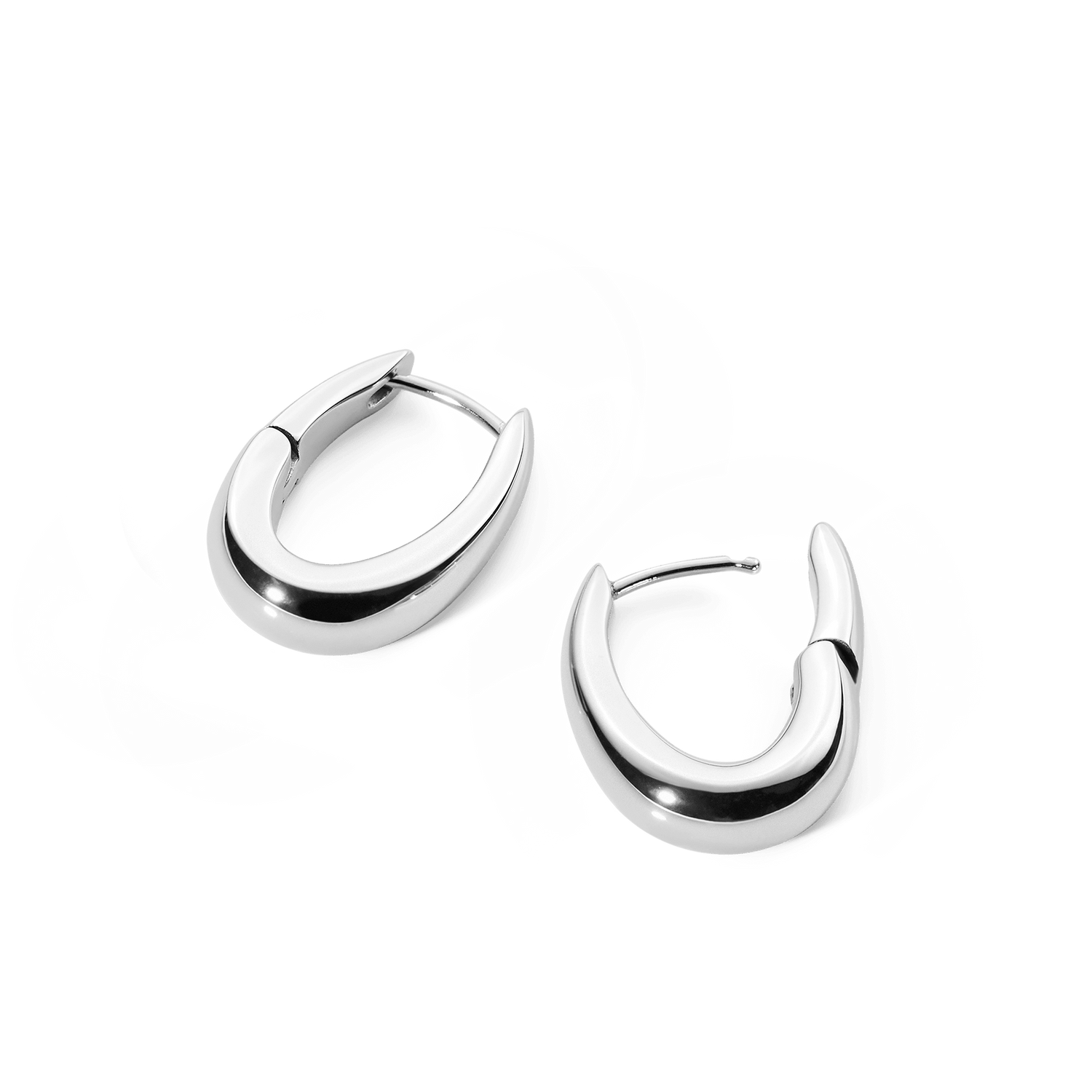 Flow Earring 20mm Silver