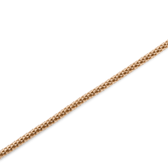 Tide Mesh Bracelet Melrose 1.8のメッシュチェーン部分を拡大した画像です。ローズゴールドの1.8mm幅の細やかな編み込みが、光の当たり方によって繊細な陰影を描き出しています。