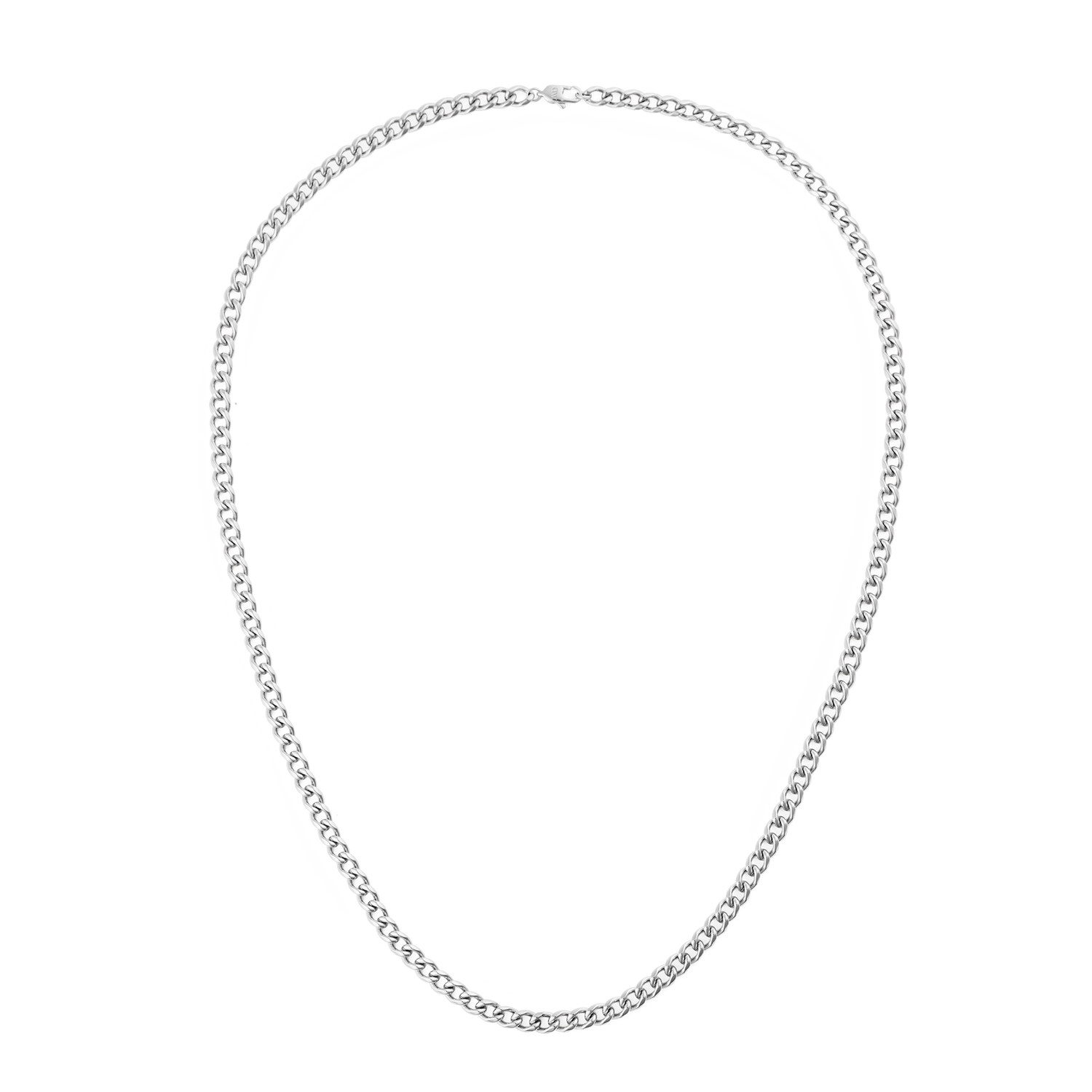 Ellipse 4mm Necklace Silver
