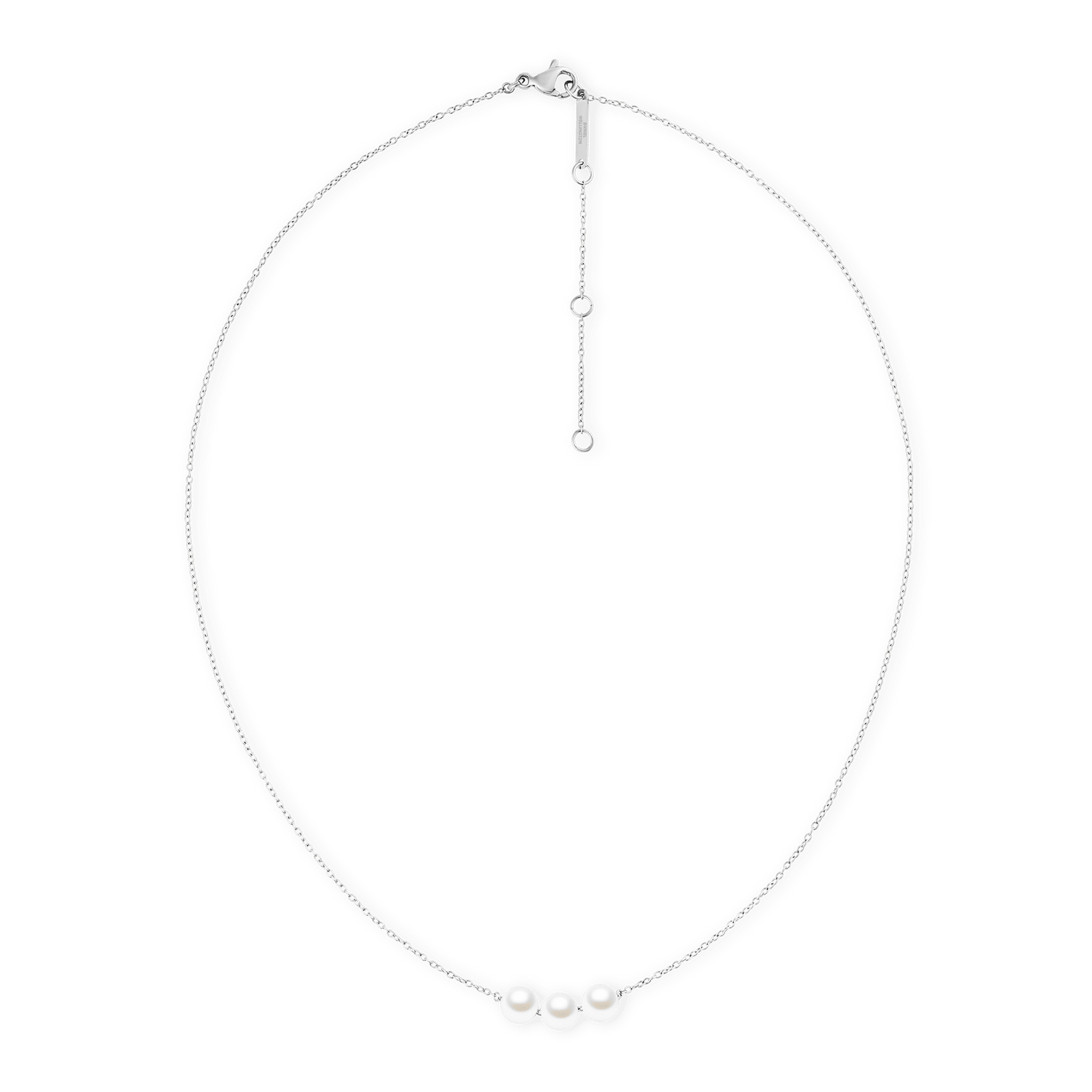 Pearl Trio Necklace Silver