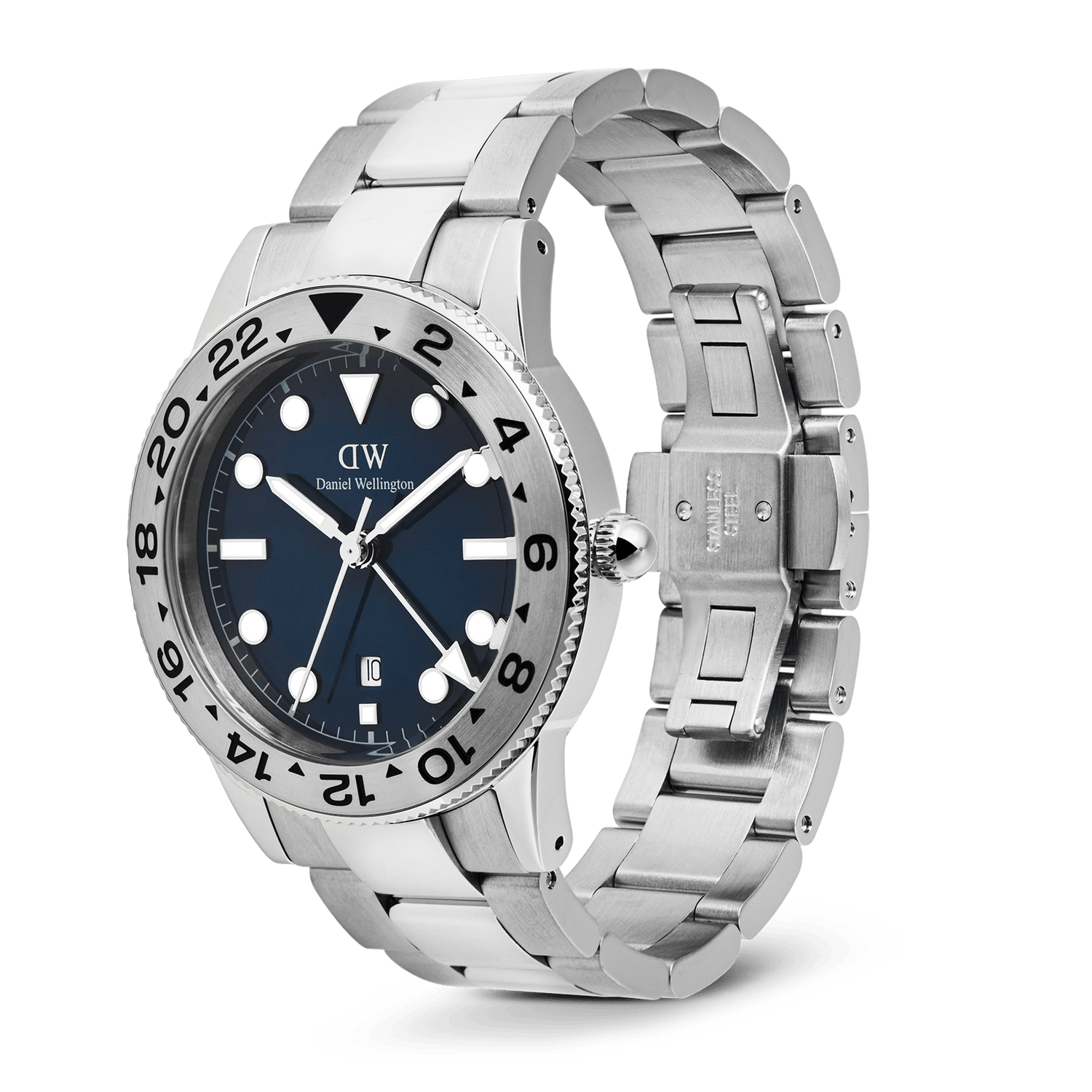 Iconic GMT Link Brushed Bezel Silver Iconic GMT Link Brushed Bezel Silver
