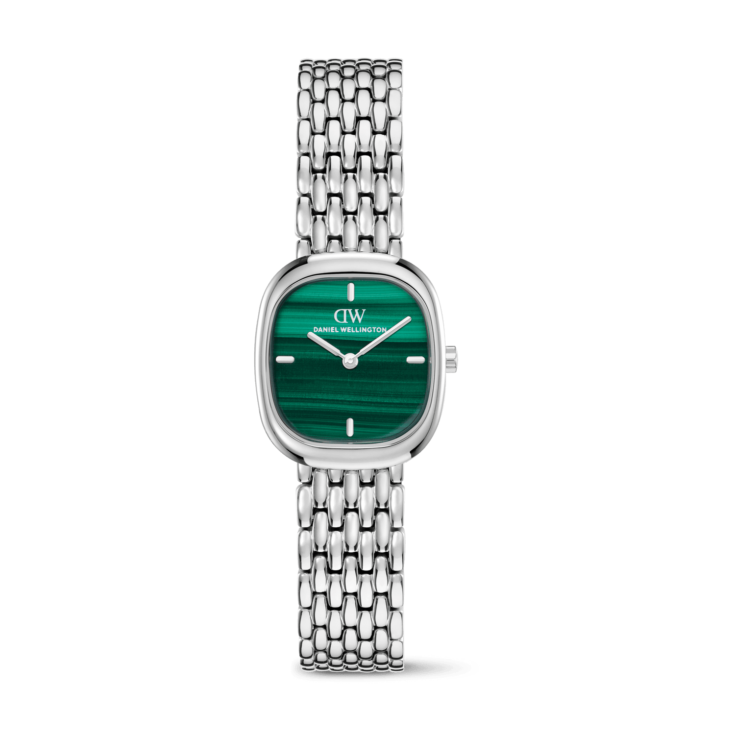 Corta Malachite Grain-Link Silver
