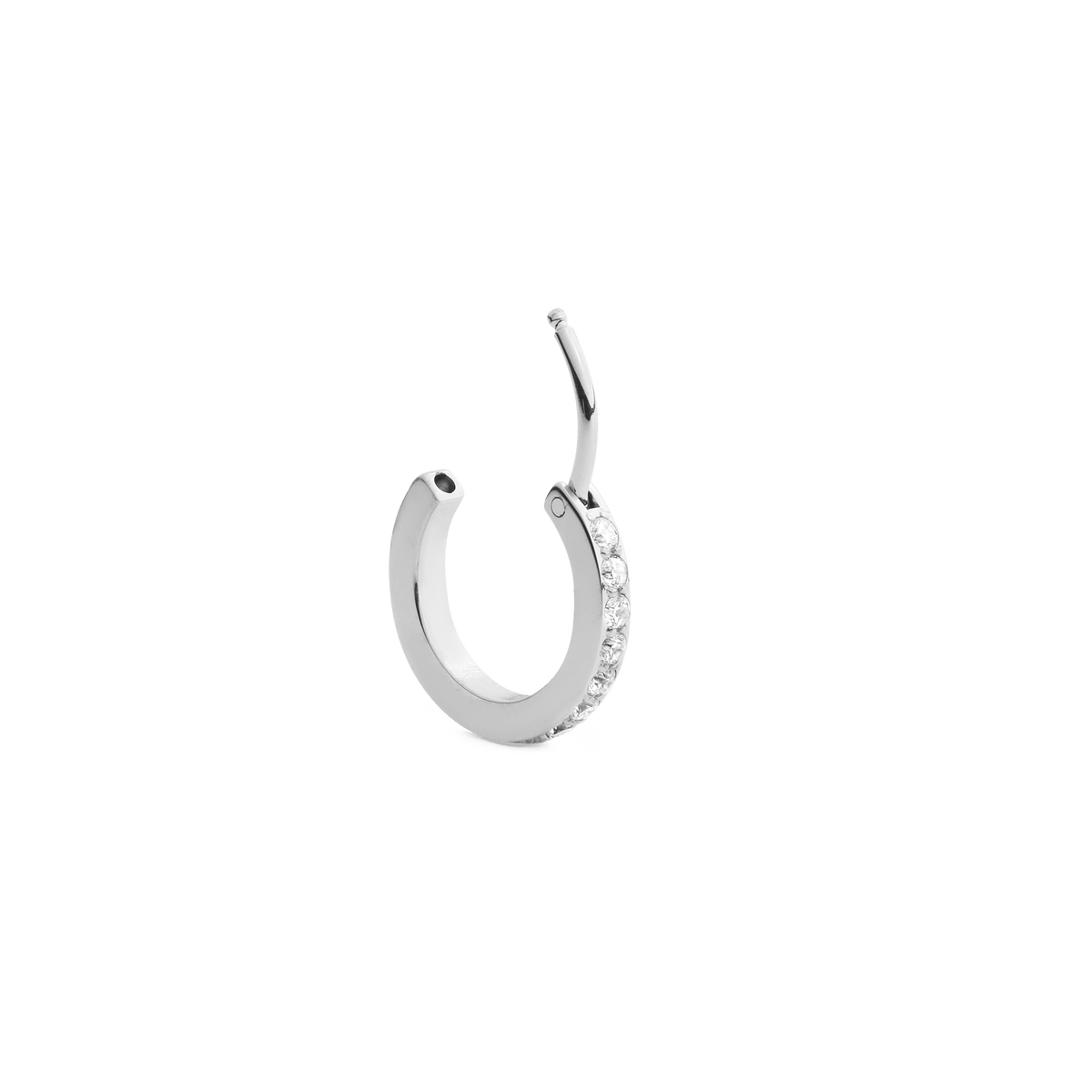 Crystal Hoop Earring Silver Crystal Hoop Earring Silver