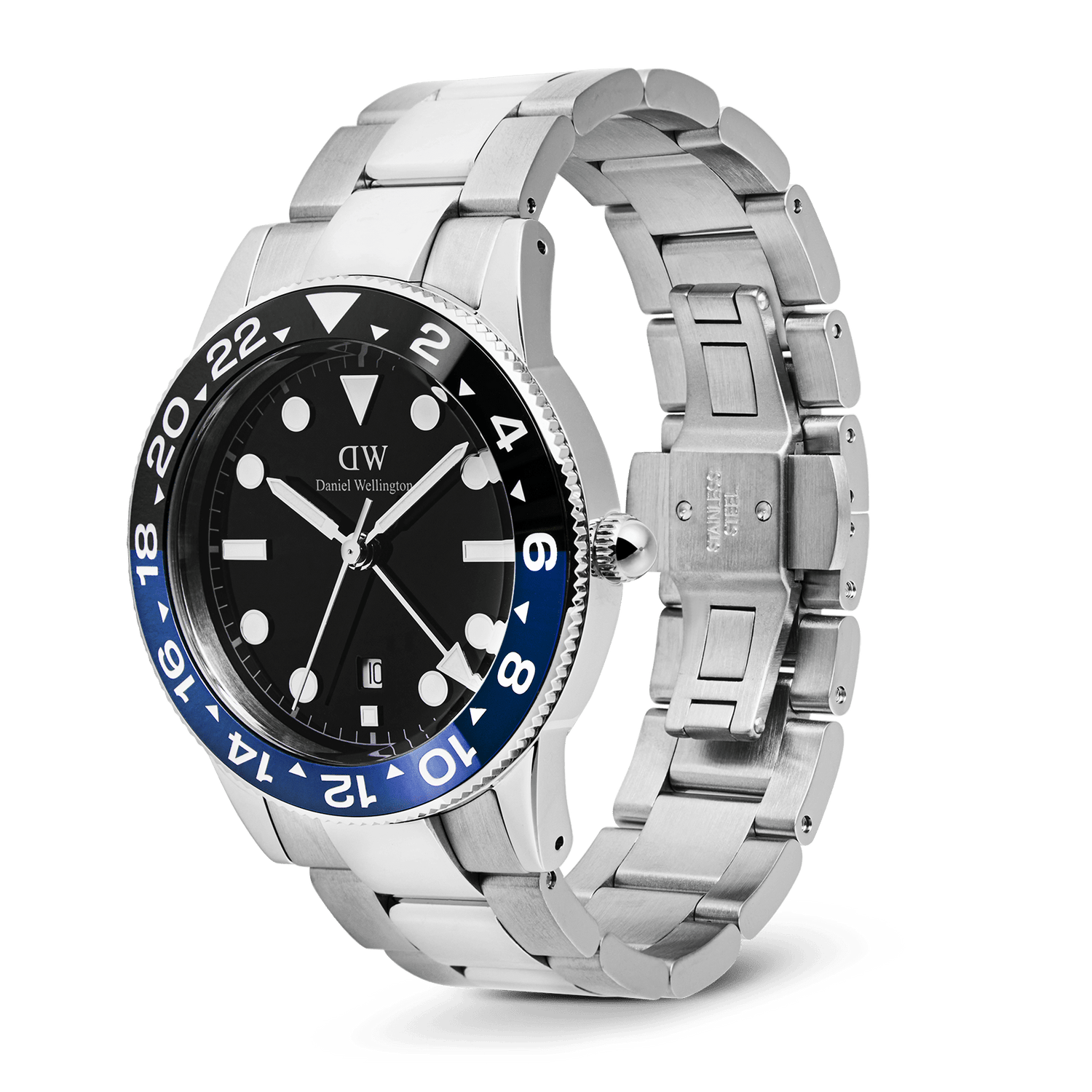 Iconic GMT Link Black Blue Ceramic Bezel Silver Iconic GMT Link Black Blue Ceramic Bezel Silver