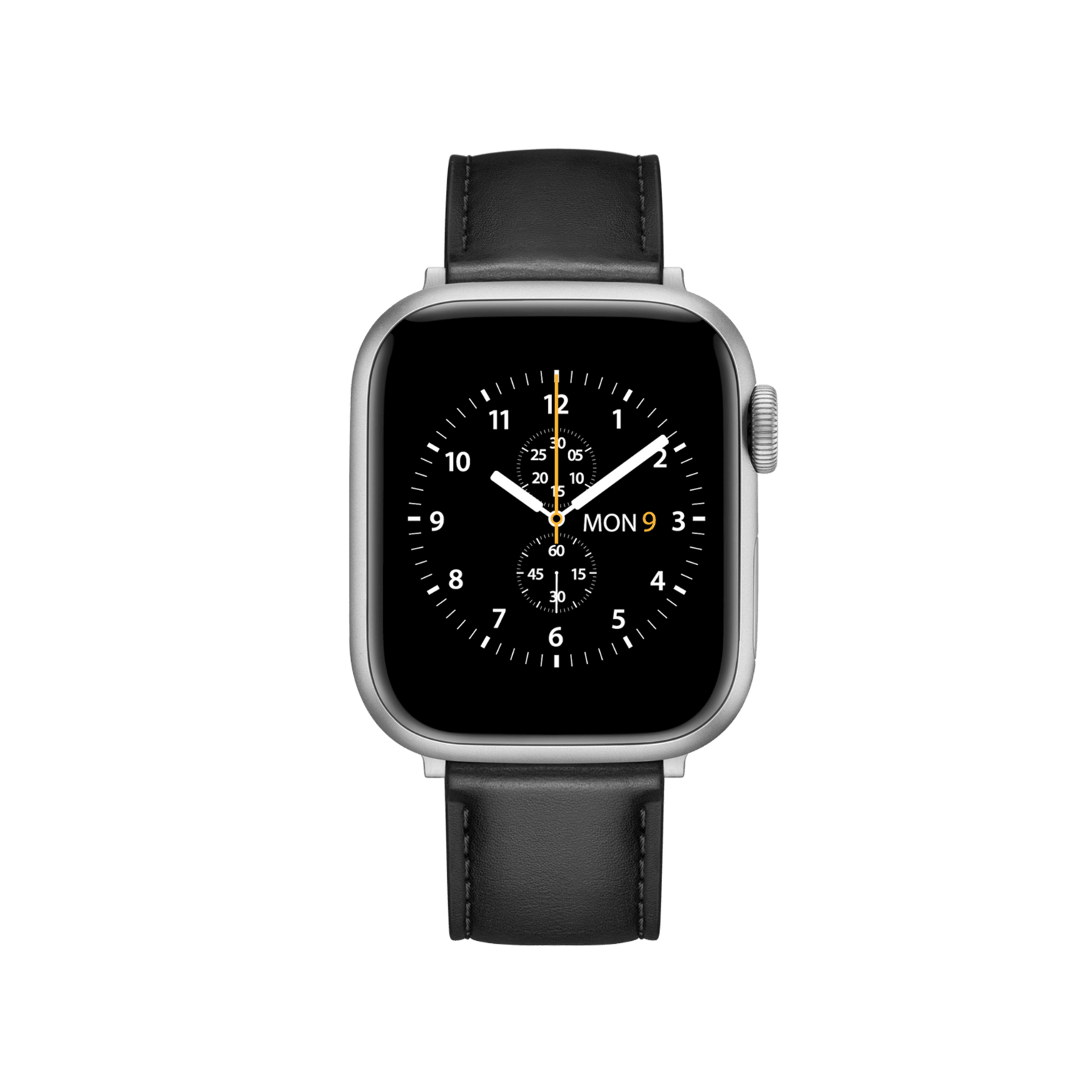 Smartwatch Leather Strap Silver