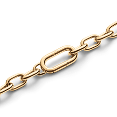 Crystal Link Necklace Gold