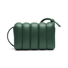 MINI SATCHEL BAGディープグリーンキルト ティールグリーンのサッチェルバッグ 汚れに強い顔料染めの姫路レザー