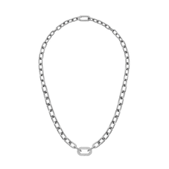Crystal Link Necklace Silver