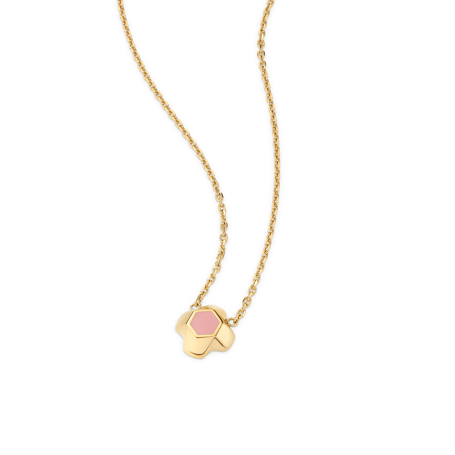 North Star Necklace 1 Small Apricot Enamel Gold
