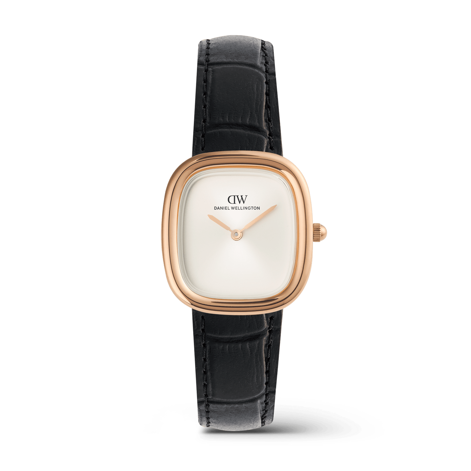 Margot Black Croc Rose Gold