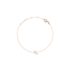さそり座をモチーフにしたCrystal Zodiac Chain Bracelet Rose Goldの全体画像です。ローズゴールドの繊細なチェーンが円を描くように配置され、中央付近にはクリスタルであしらわれたさそり座のシンボルが、控えめに輝きを放っています。