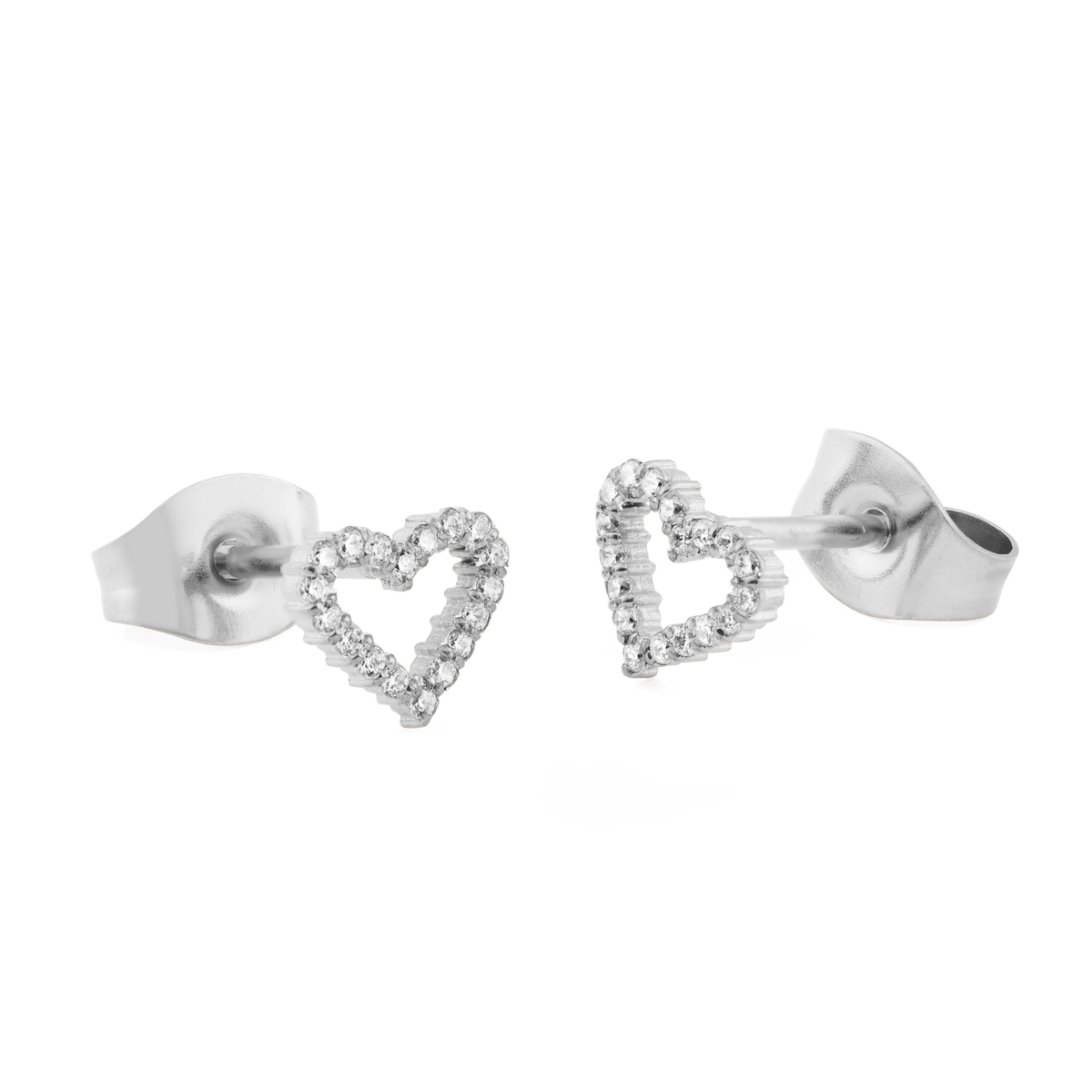 Mirelle Heart Earrings Silver