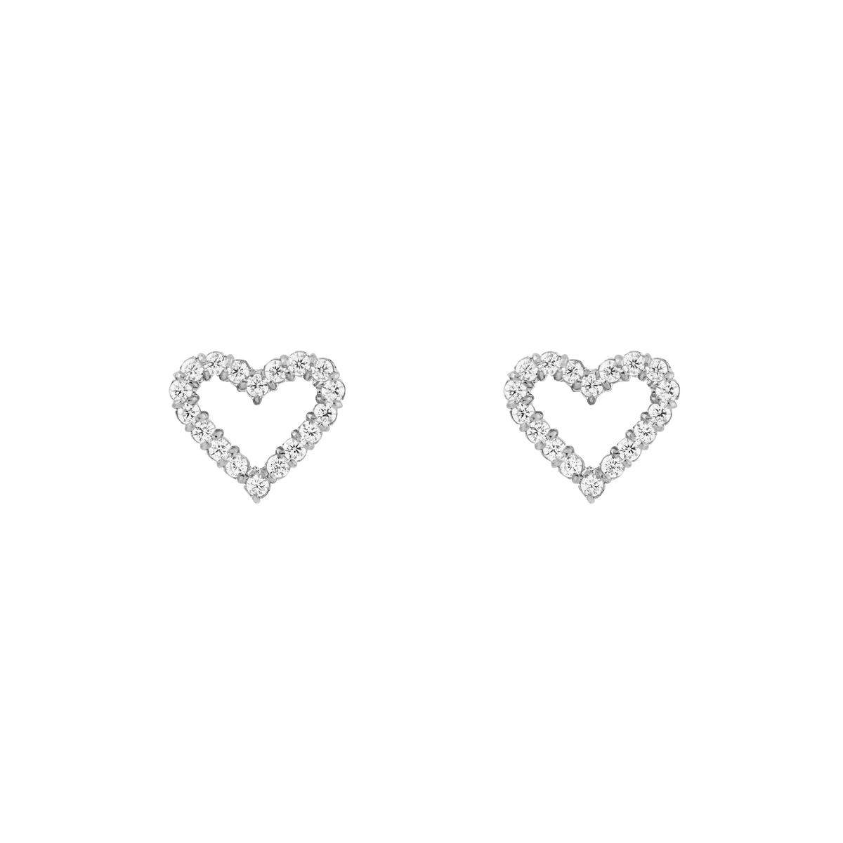 Mirelle Heart Earrings Silver