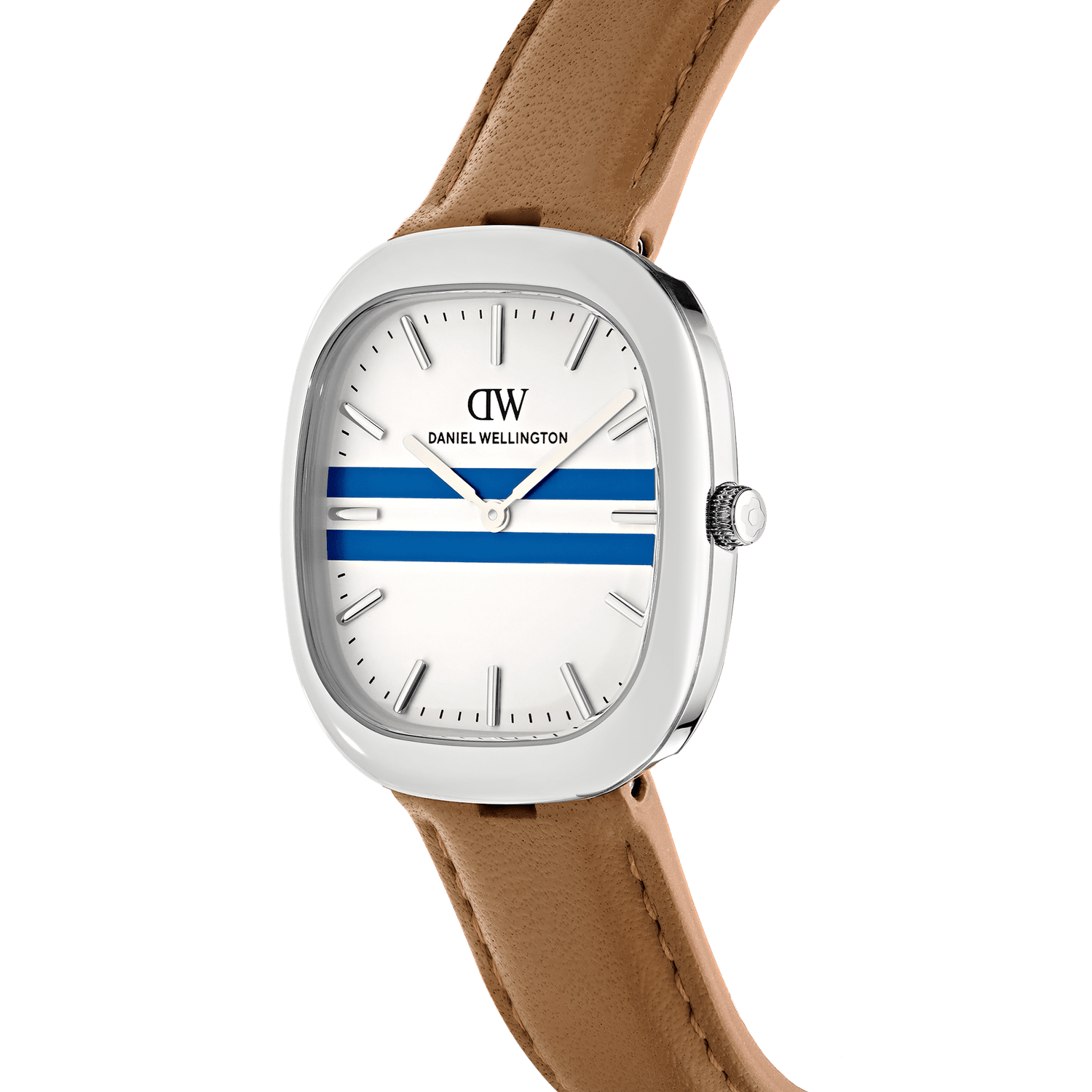 Cort Tan Brown Leather White-Blue Silver