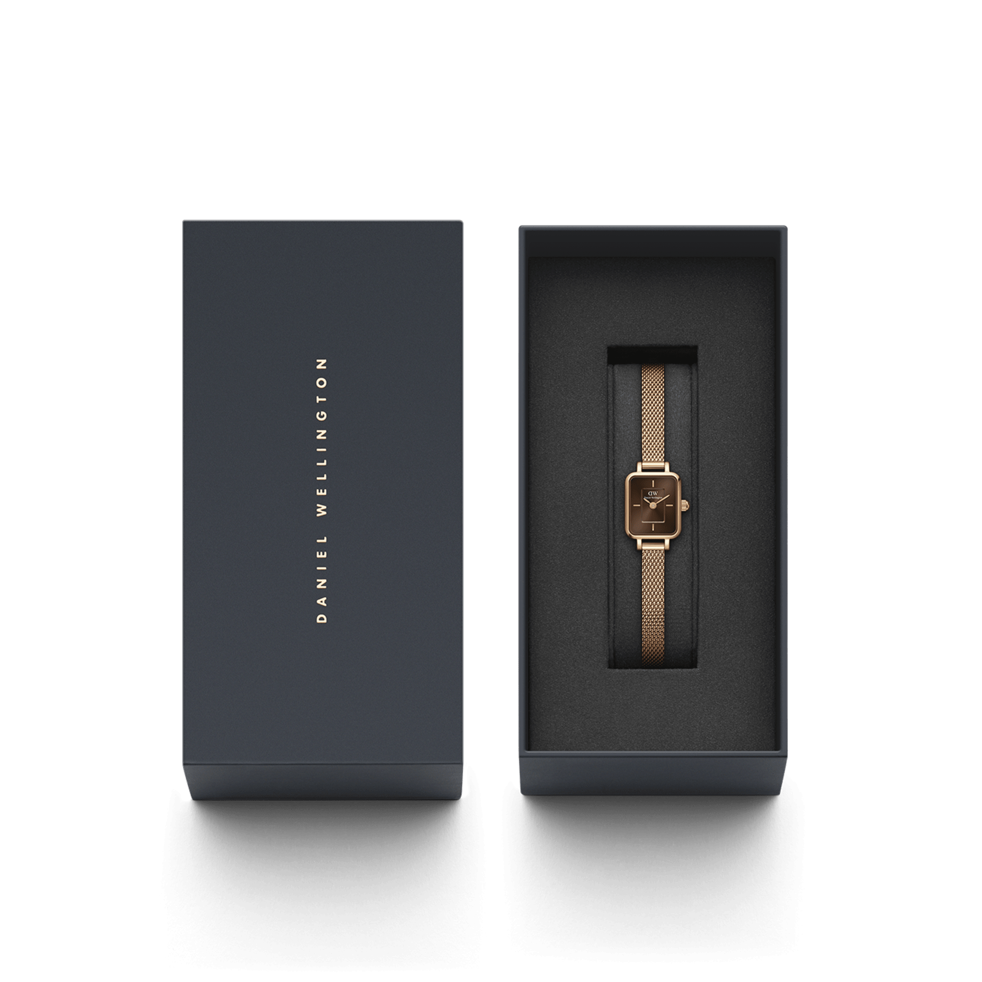 腕時計 Quadro mini MELROSE Amber 15.4x18.2mm ローズゴールド