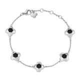 North Star Bracelet 5 Small Black Enamel Silver