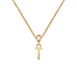 ダニエルウェリントンのCharm Chain Necklaceは、ゴールドのチェーンにポリッシュ仕上げのイニシャル「T」レターチャームを組み合わせたデザインです。細身のチェーンの中央に配された小ぶりなチャームが、控えめながらも上品な存在感を演出します。