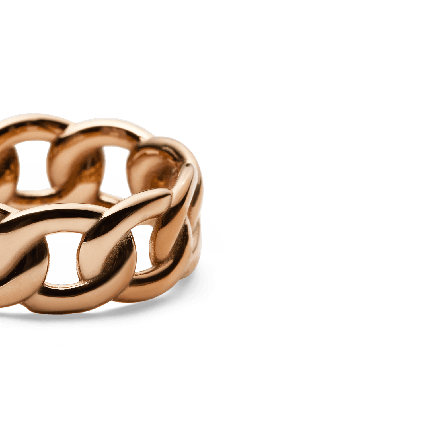 Chunky Chain Ring Rose Gold