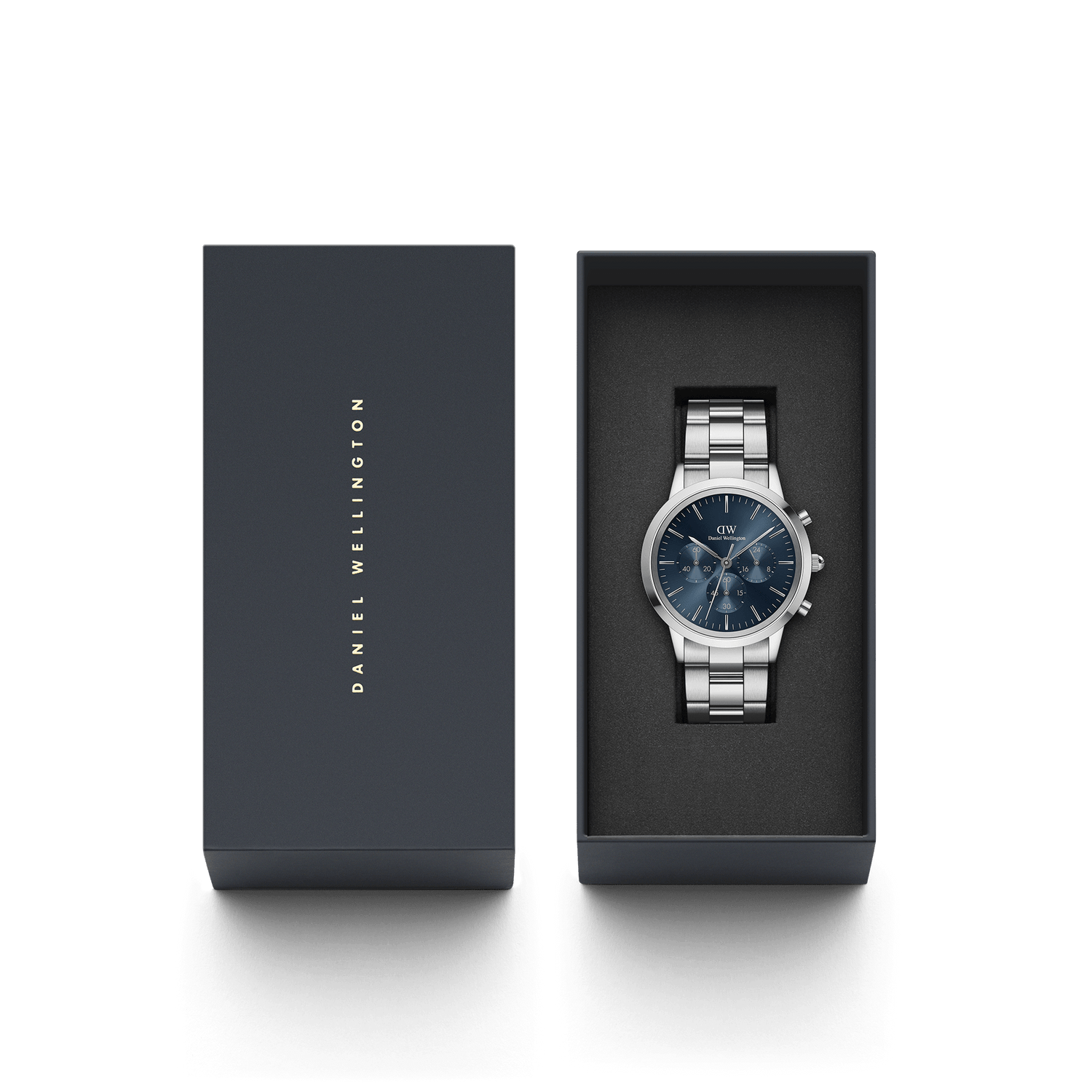 ダニエルウェリントン Daniel Wellington 腕時計 レディース DW00100459 ICONIC LINK ARCTIC クオーツ（日本製） ネイビーxシルバー アナログ表示