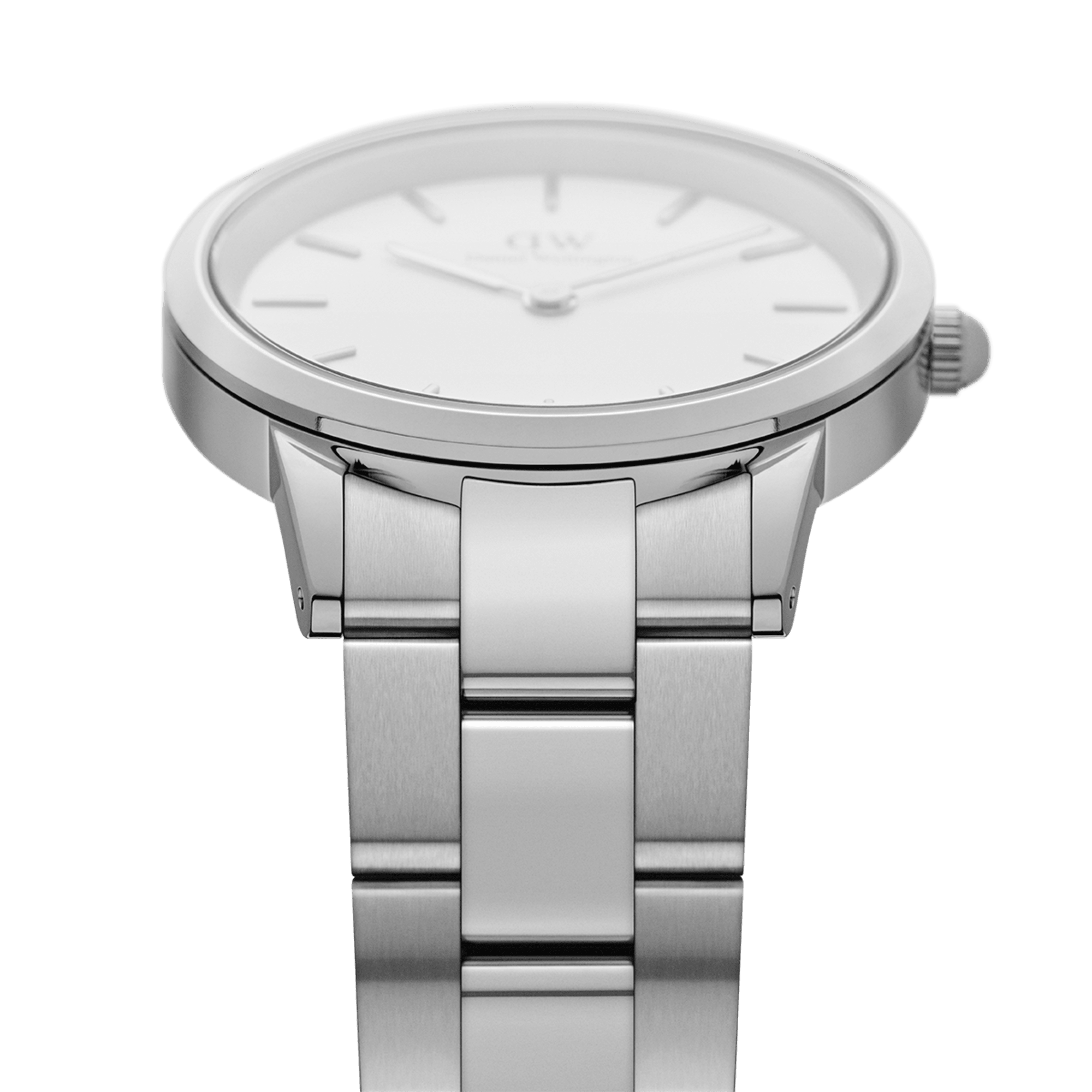 ダニエルウェリントン 腕時計 Iconic LINK 40 シルバー DW00100341 ホワイト