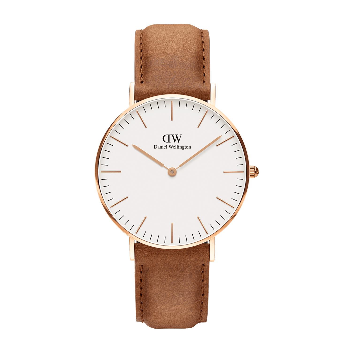 Durham - Men's rose gold watch with white dial 40 mm | DW – Daniel