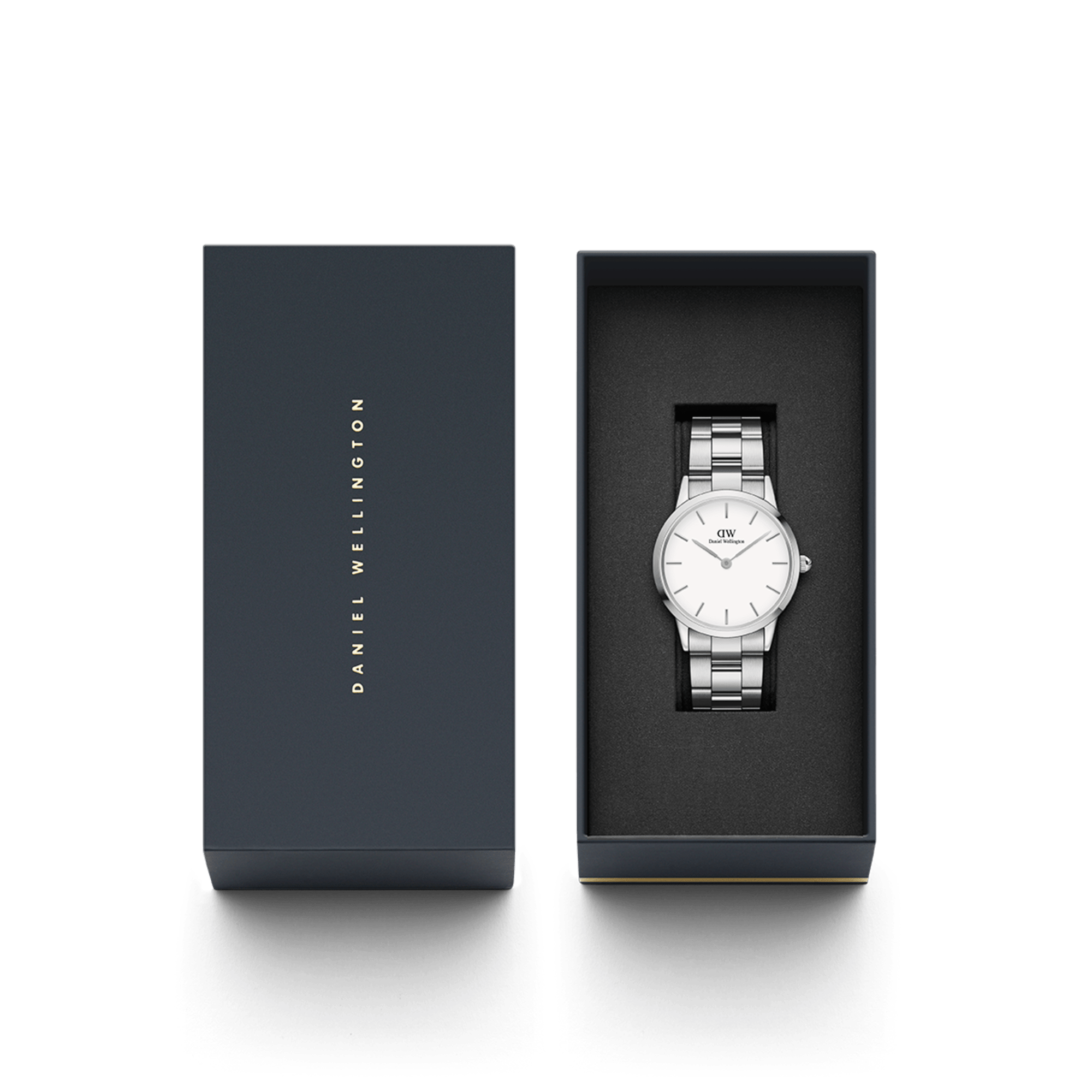 ダニエルウェリントン 腕時計 Iconic LINK 40 シルバー DW00100341 ホワイト