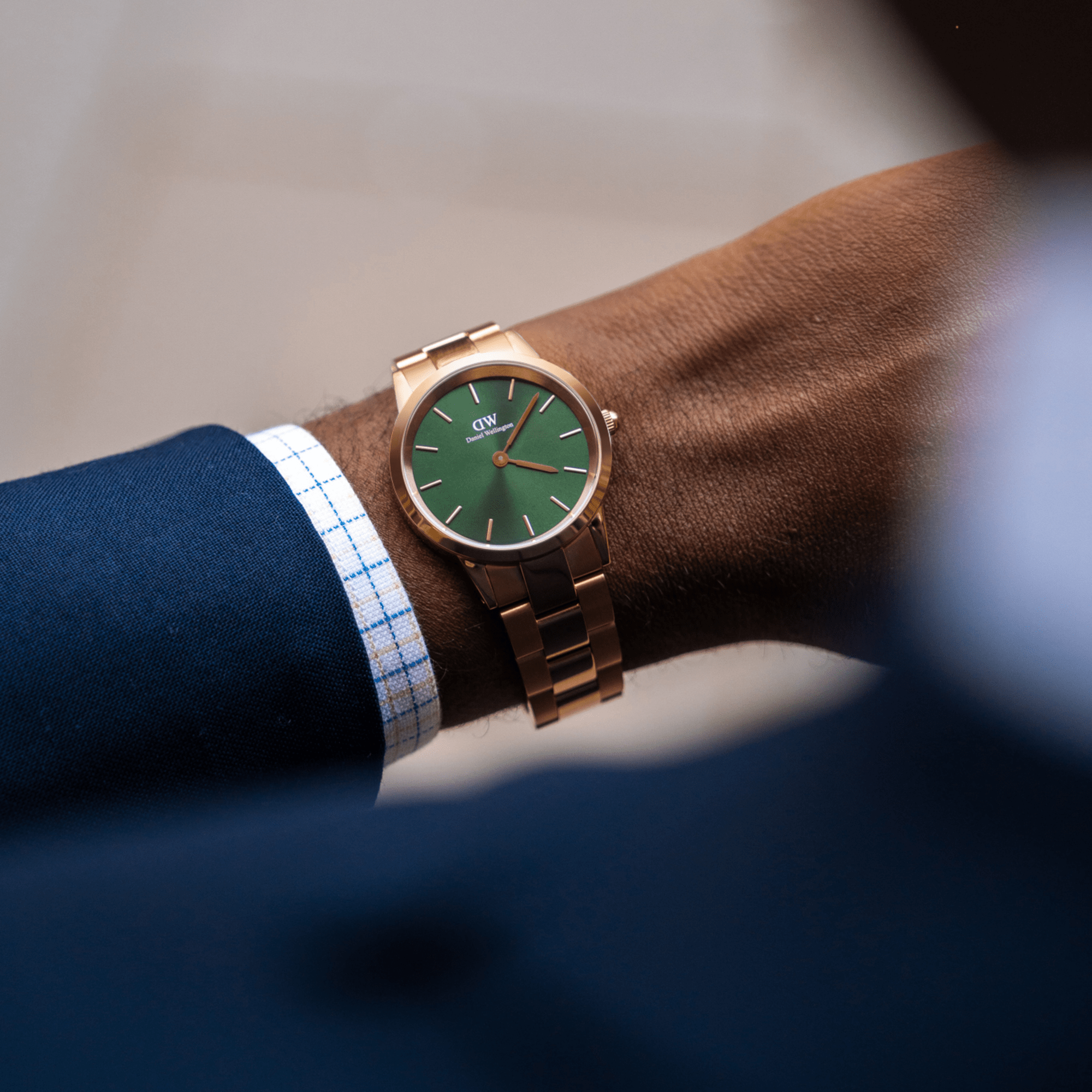 Iconic Link Emerald Rose Gold and Emerald Watch 36mm DW
