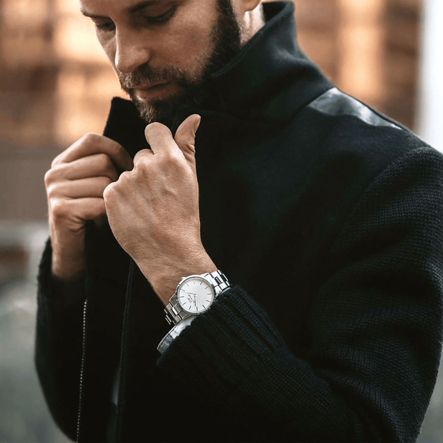 Iconic Link - Silver watch with White dial 36mm | DW – Daniel