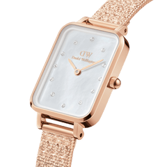 Quadro Lumine Pressed Piano White MoP Rose Gold