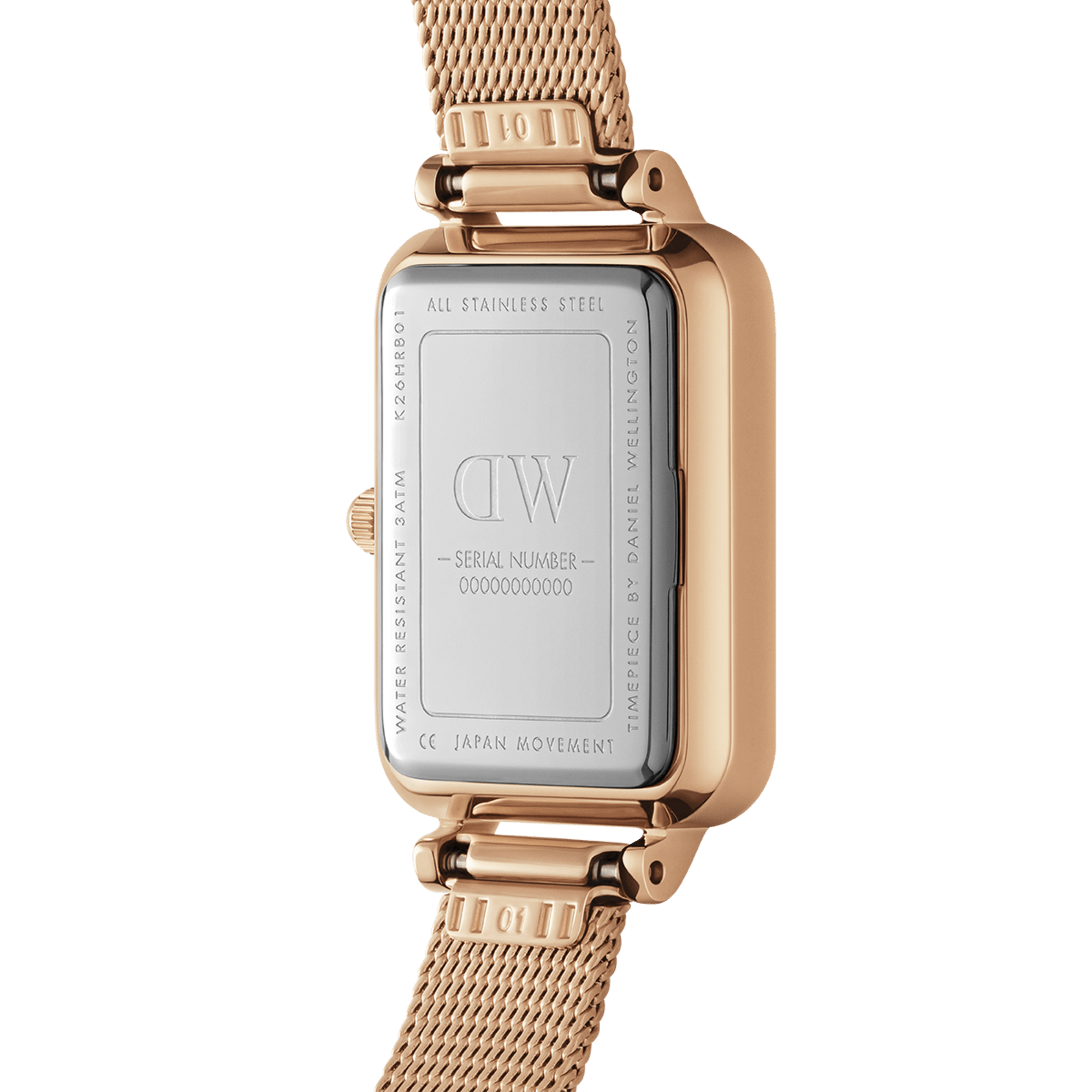 Daniel Wellington DW 腕時計 Quadro Pressed MELROSE 20x26mm ローズゴールド