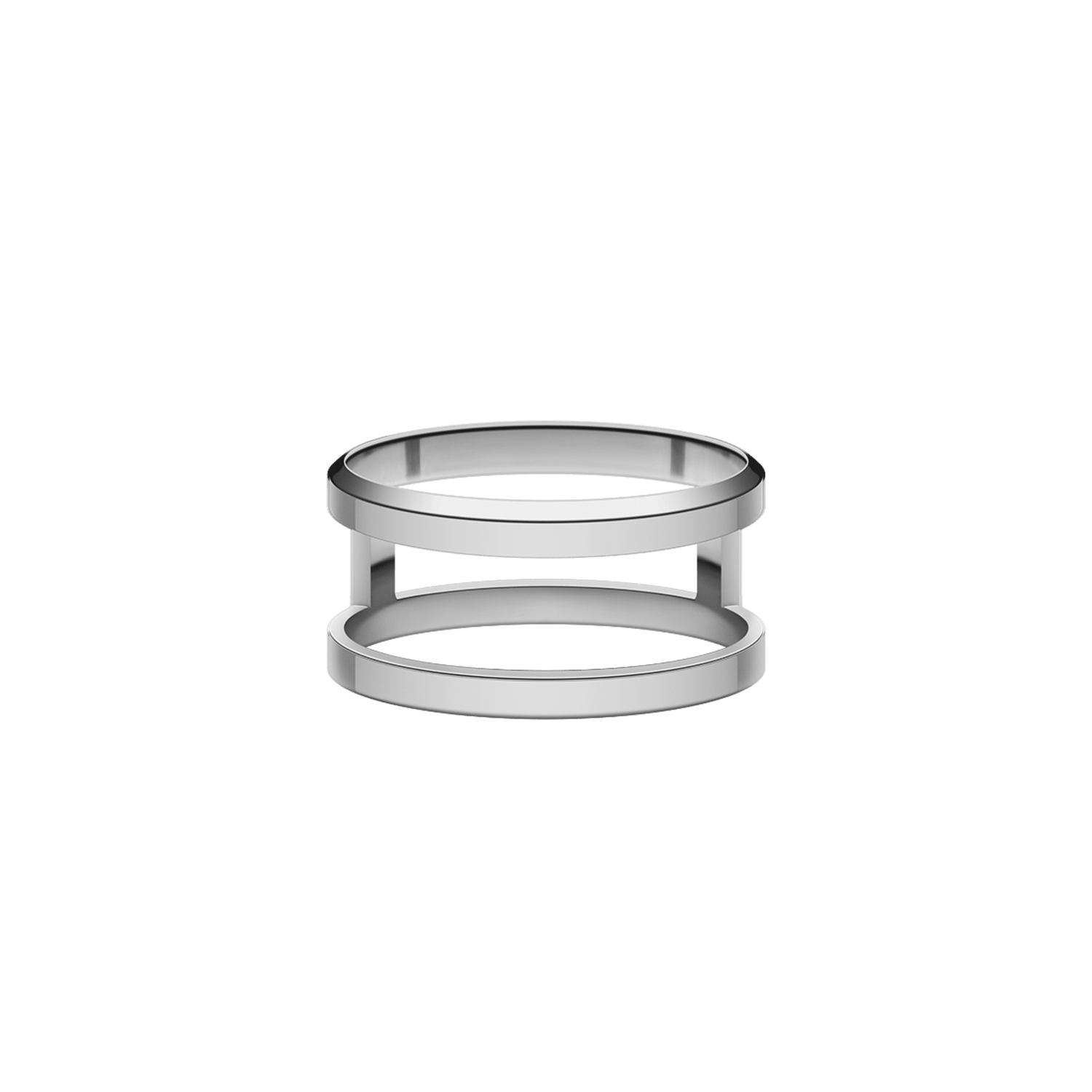 Elan Dual Ring Silver | DW Elan Dual Ring Silver | DW