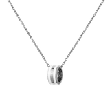 Emalie Necklace Silver Satin White