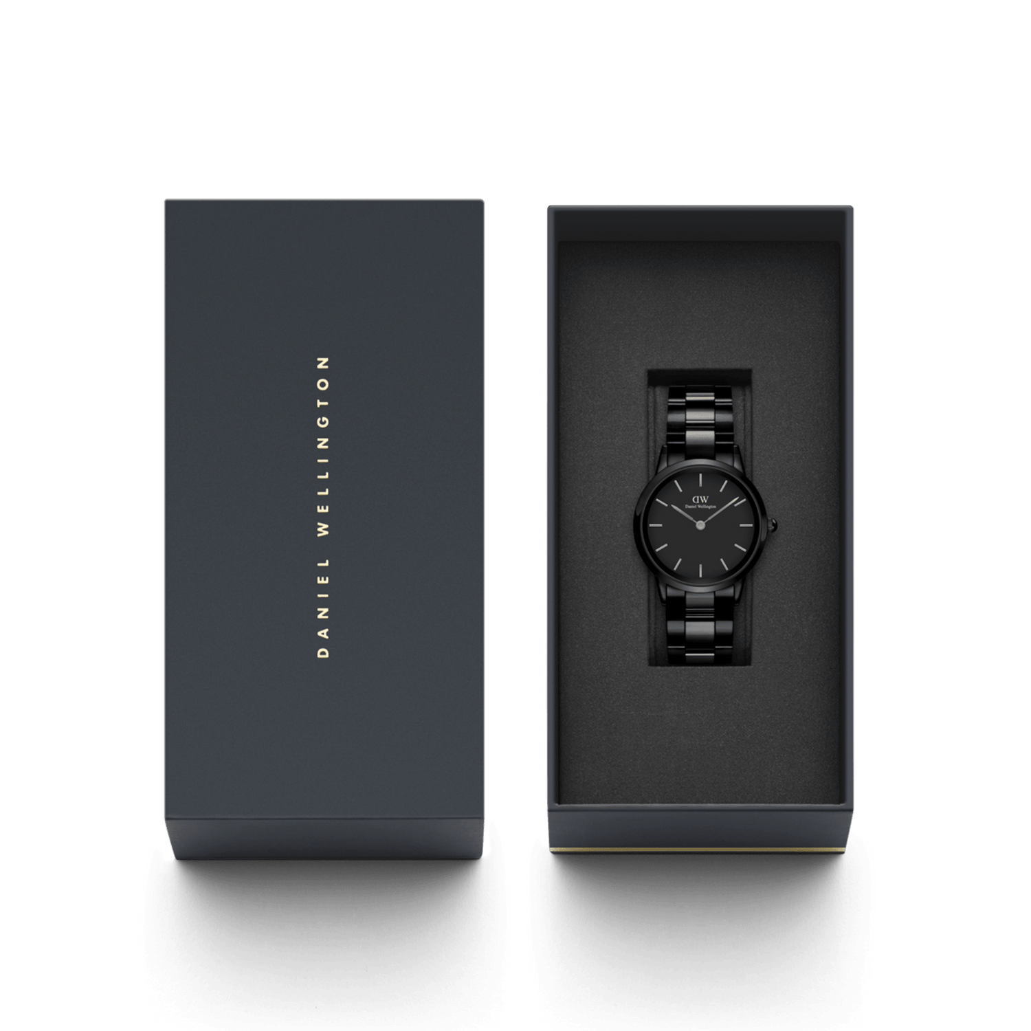 Iconic Link Ceramic - Stylish black ceramic watch 32mm | DW 