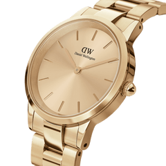 【新品未使用Daniel Wellington Iconic link 28mm Iconic Link Unitone - Gold watch with steel link 28mm | DW