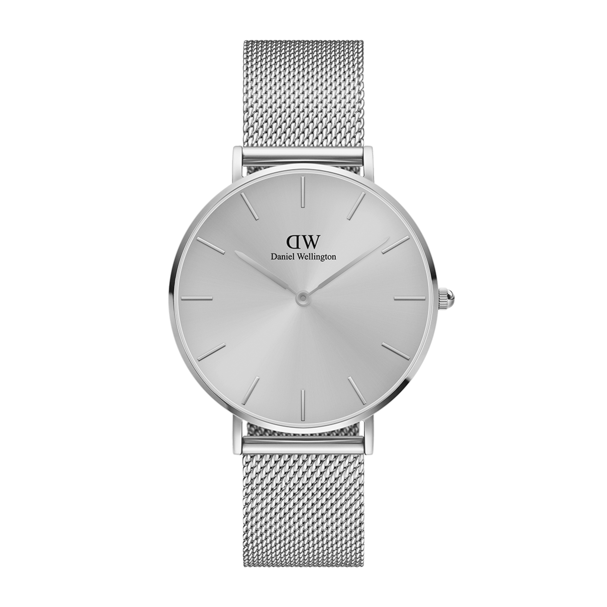 Petite Unitone Silver watch with mesh strap 28mm DW